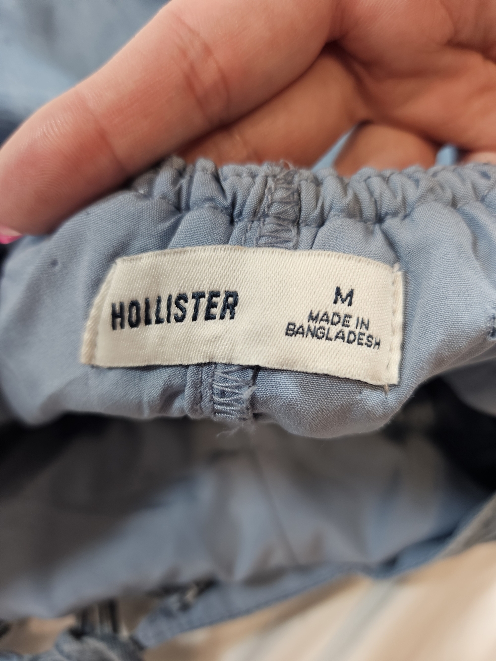 Hollister Light Blue Cotton Blend Mini Dress with Spaghetti Straps Y2k Indie - Picture 2 of 8